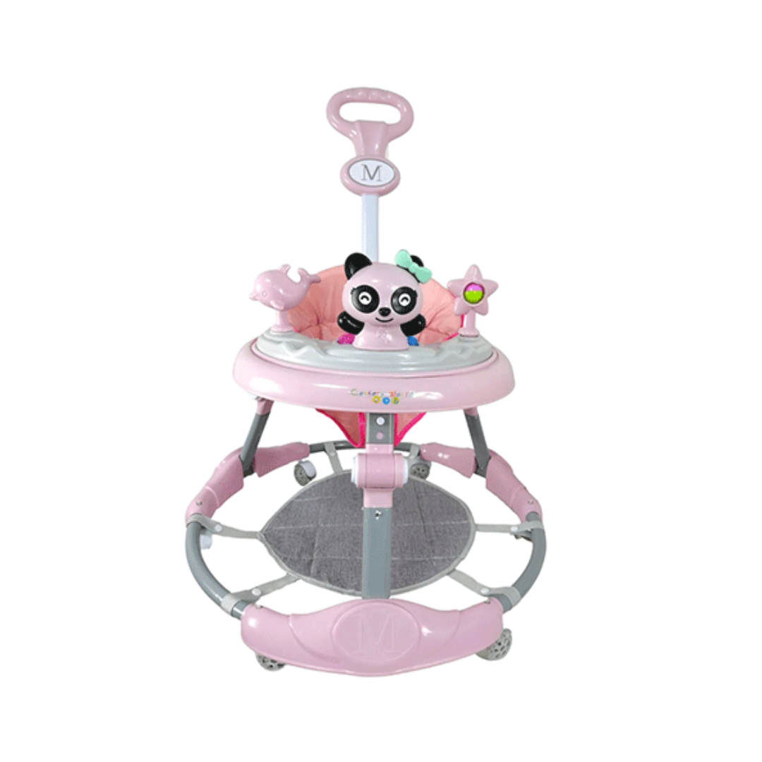 Confety World Andadera Tubular con Bastón Panda Rosa