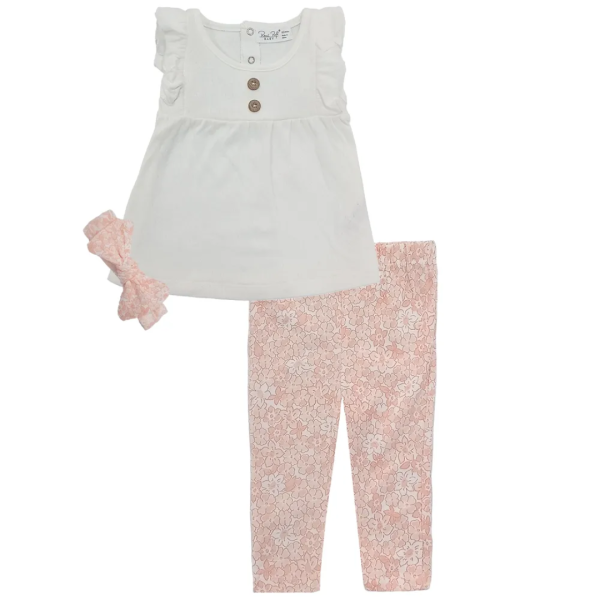 René Rofé Conjunto de 3pzas Bicolor con Estampado de Flores