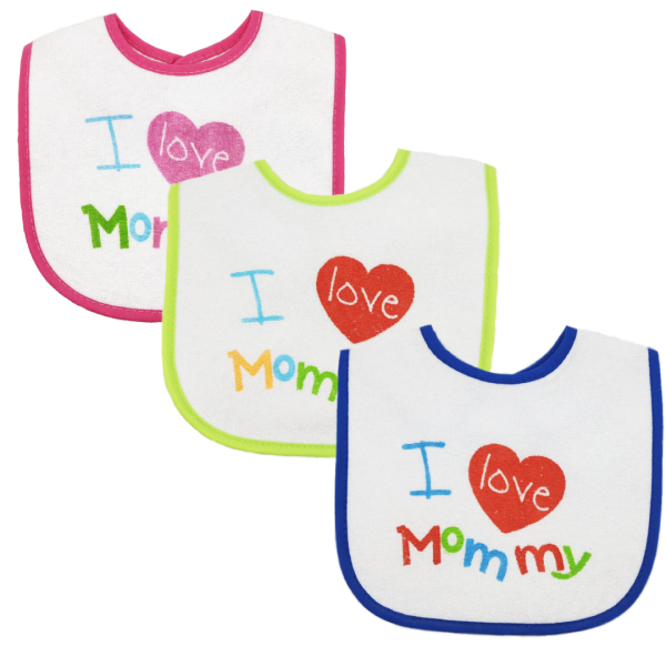 Babyking Baberos Sencillo Con Hule I Love Mommy