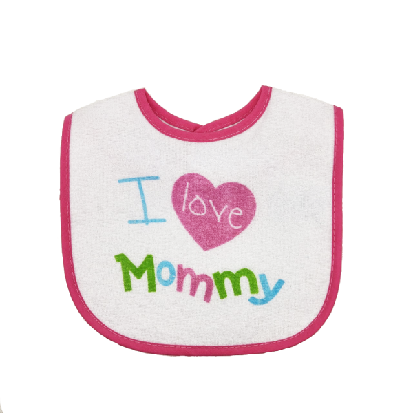 Babyking Baberos Sencillo Con Hule I Love Mommy - Imagen 3