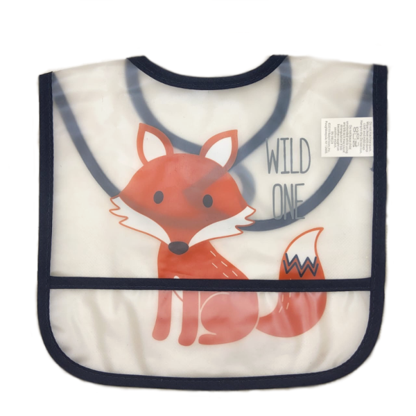 Hudson Baby Paquete de 5 Baberos de Plástico con Estampado de Zorrito - Imagen 6
