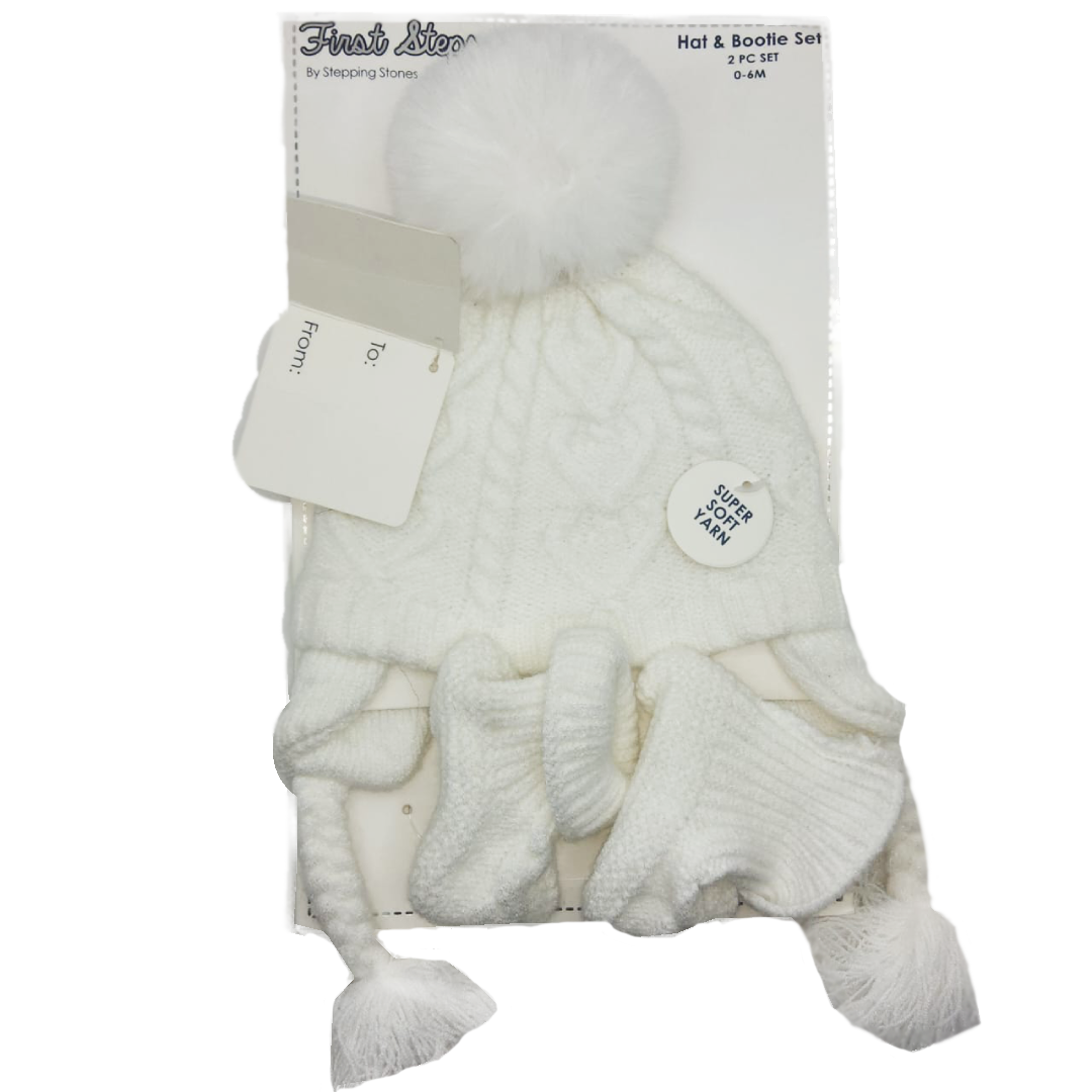 First Steps Set de gorro y botínes