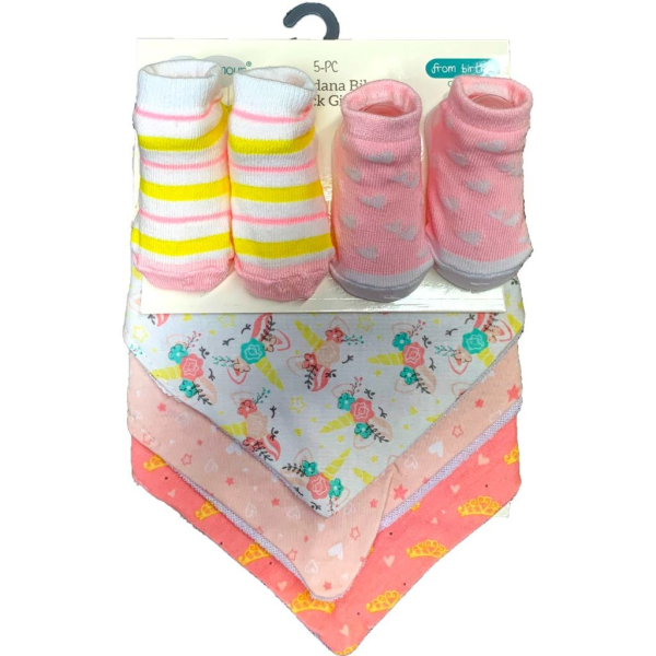 Petite l'amour Set de 5 Pzas De Bandanas Y Calcetines Con Estampado de Unicronios