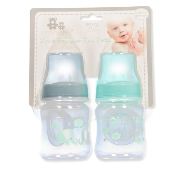 Paquete de 2 botellas de cuello ancho 5oz.
