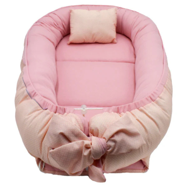 Changuitos Nido Colecho Rosa Con Puntos Blancos - Imagen 3