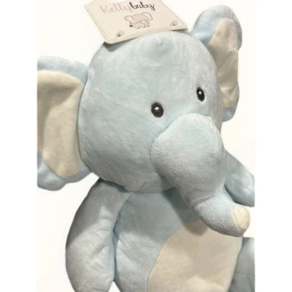 Kelly Baby Peluche/Sonaja Elefante Azul Pastel - Imagen 3
