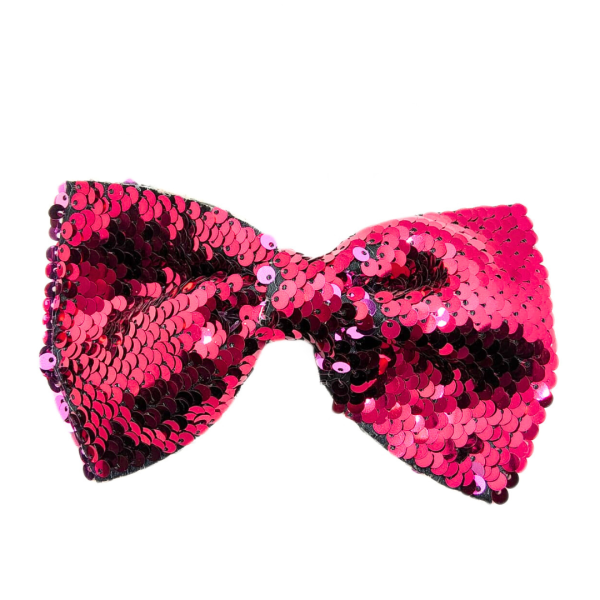 Love in a Bow Moño Sencillo Grande De Lentejuela Revesible - Imagen 8