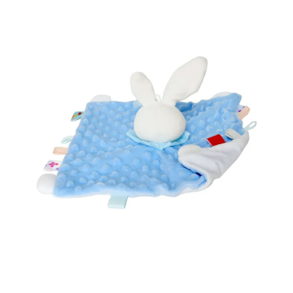 BBSKY Manta De Apego Conejo Blanco Con Azul - Imagen 6