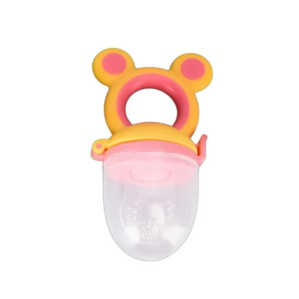 Chupón Para Fruta Con Agarradera De Oso Rosa Con Amarillo - Imagen 5
