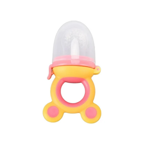 Chupón Para Fruta Con Agarradera De Oso Rosa Con Amarillo - Imagen 4