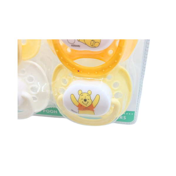 Disney Baby 4 Pzas De Chupones Amarillos Con Diseño De Winnie Pooh - Imagen 2