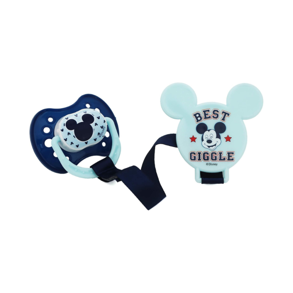Disney Baby 2 Pzas De Chupones Con Clip Azules Con Disñeo De Mickey Mouse - Imagen 3