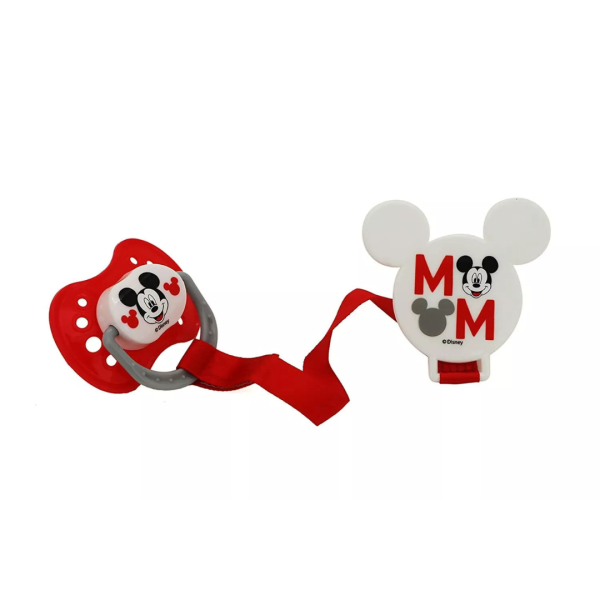 Disney Baby 2 Pzas De Chupones Con Clip Rojos Con Diseño De Mickey Mouse - Imagen 3