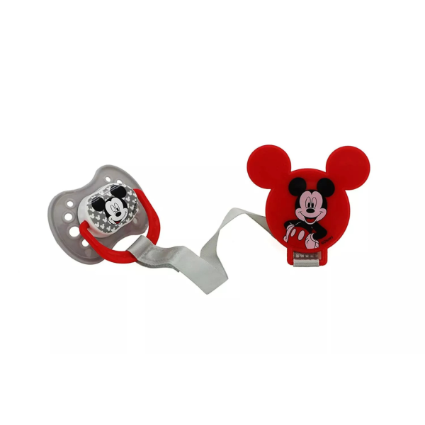 Disney Baby 2 Pzas De Chupones Con Clip Rojos Con Diseño De Mickey Mouse - Imagen 4