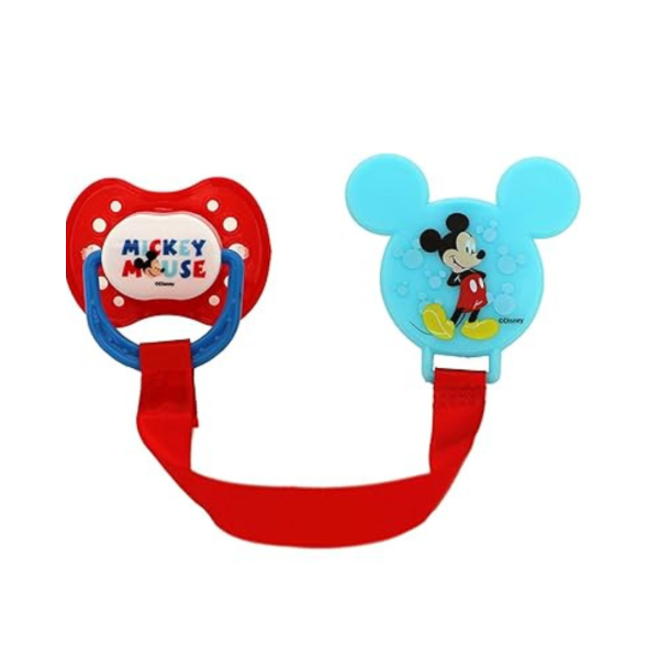 Disney Baby 2 Pzas De Chupones Con Clip Azul Con Diseño De Micky Mouse - Imagen 5