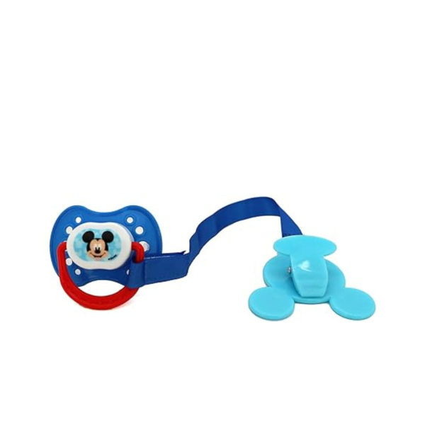 Disney Baby 2 Pzas De Chupones Con Clip Azul Con Diseño De Micky Mouse - Imagen 4