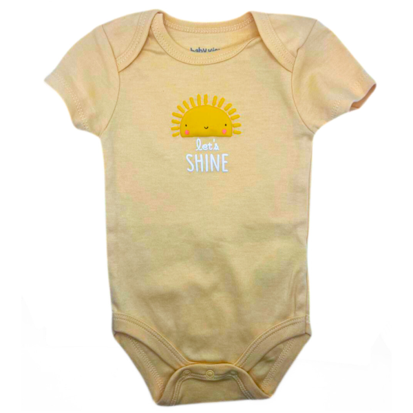 Baby Views 3 Pzas De Pañaleros Amarillos Y Blancos Con Estampado De Sol - Imagen 2