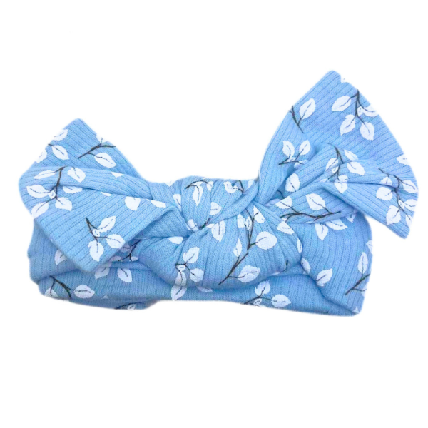 Willow+Whimsy Set De 3 Pzas Pañalero, Short Y Tiara Azul Con Flores - Imagen 4