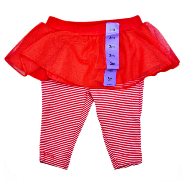 Carter's Set De 2 Pzas Pañalero Blanco Con Catarina Y Falda Con Mayones Rojo - Imagen 3